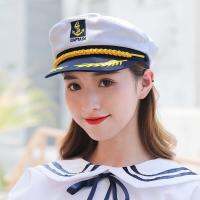 CHARMERE ปรับ แฟชั่น ฤดูหนาว ชุดกะลาสี Flat Top สำหรับผู้ชายผู้หญิง หมวก Visors Navy Hats หมวกเรือยอชท์ หมวก