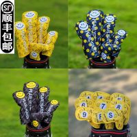 PEARLY GATES smiling face golf club cover club head cover club protective cap cover cute cartoon wooden club cover putter cover new J.LINDEBERG DESCENTE PEARLY GATES ANEW FootJoyˉ MALBON Uniqlo