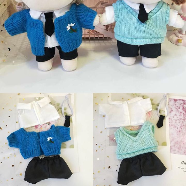 เสื้อผ้าตุ๊กตาไอดอล20cm-สำหรับตุ๊กตาผ้ากำมะหยี่ชุดตุ๊กตาเกาหลี-boneka-mainan-เสื้อกันหนาวสไตล์ใหม่