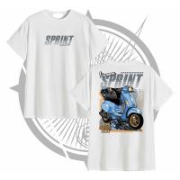 การออกแบบเดิมถูกสุดๆเสื้อยืด พิมพ์ลาย Distro VESPA SPRINT MATIC 150 สีฟ้า สําหรับผู้ชาย ผู้หญิง ยานยนต์รหัสเต็ม