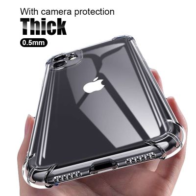 Thick Shockproof Silicone iPhone14 13 12 Xs X Xr lens Protection on iPhone 6s 7 8