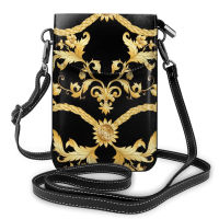 Noisydesigns Bag Women 2021 Cross Body Messenger Golden Flower Pattern Female Shoulder Mobile Phone Bag Fashion Dropshipping