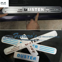 4pcsLot Car Stickers Styling Ultra-thin Stainless Steel Outside Door Sill Scuff Plate for 2011-2019 Renault DUSTER HS