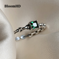 BloomHD แหวนปรับขนาดได้แฟชั่นห่วงโซ่ Zirconia เรขาคณิตสี่เหลี่ยมสำหรับผู้หญิงและเด็กผู้หญิง