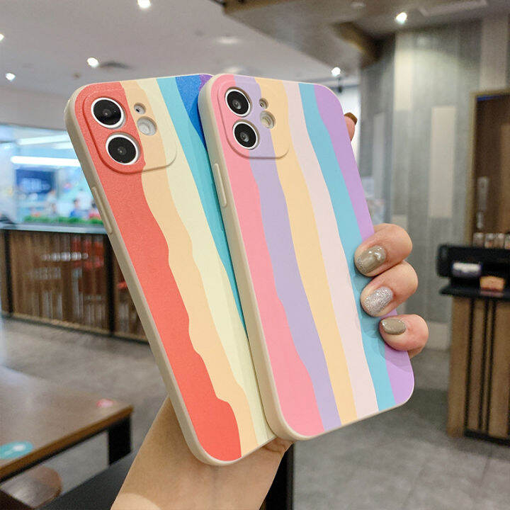 เคสสีรุ้งสำหรับ-itel-a60s-s23-a49-a37-a26-a56-p36-vision-1-plus-1-pro-ซิลิโคนวาดสีน่ารักฝาหลังเคสป้องกันที่มีสีสัน