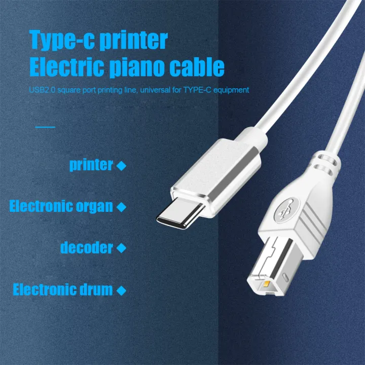 TypeC to USB 2.0 Keyboard Converter Cable MIDI Electronic Musical Instrument Cable for MIDI