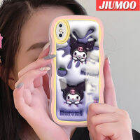 เคส JIUMOO สำหรับ iPhone X Xs Xr Xs Max 3D การ์ตูนลาย Kuromi ขอบคลื่นกันกระแทกแบบใสนิ่มเคสมือถือความคิดสร้างสรรค์เคสโปร่งใสลายกล้องถ่ายรูปซิลิกาเจลฝาครอบป้องกัน