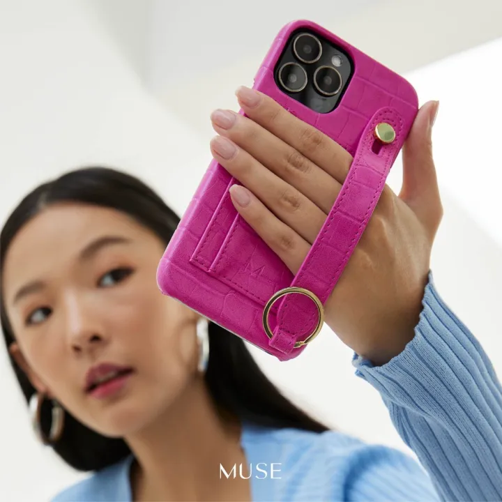 ใส่โค้ด-8muse65-ลดเพิ่ม-65-muse-hand-strap-card-holder-phone-case-colorful-tone-12-12pro-12pro-max