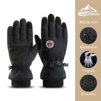 ต้นฉบับ THE NORTH FACE winter new warm wear-resistant outdoor riding gloves windproof anti-slip anti-splash water five-finger touch screen ski gloves