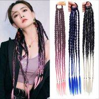 ETIONS การไล่ระดับสีของเส้นผม กล่องถักผมหางม้า ไฮไลท์เน้น บิดเกลียวได้ Braids วิกผมสกปรก หวานหวานแหววว ธรรมชาติตามธรรมชาติ วิกผมต่อ สาวๆ