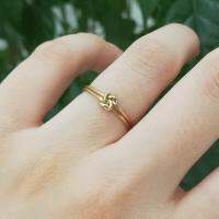 แหวน Ring14k แหวนข้อนิ้วโบฮีเมียนสำหรับผู้หญิงเครื่องประดับทองคำสไตล์โบฮีเมียนแบบมินิมอล Kado Pernikahan Mewah twzhvj