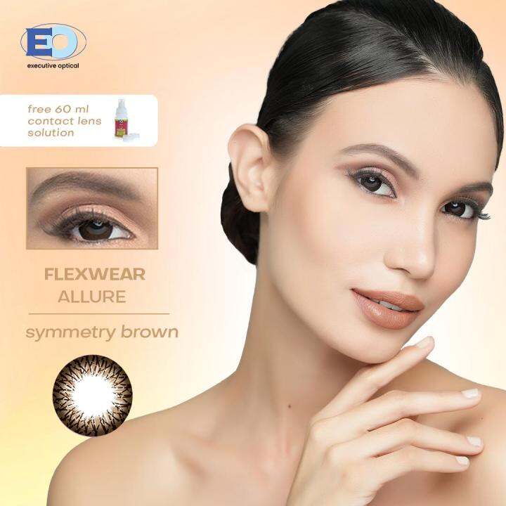 EO Flexwear Allure Colored Contact Lens with Free Solution Symmetry Brown (1 Year) Lazada PH