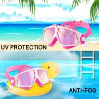 New Colorful Swimming Glasses Kid Children Swimming Goggles Earplugs Anti-Fog UV Protection Pool Swim Eyewear Silicone Glasses Accessories Accessories