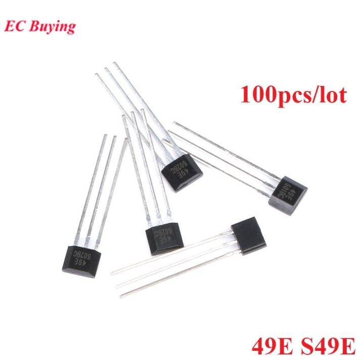 100pcs 49E Hall Element OH49E SS49E Hall Effect Sensor Linear Switch Lazada.co.th