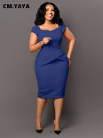 【jw】♞  CM.YAYA Draped Waist Bodycon 2023 Office Fashion Evening Dresses