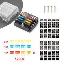 มีอินดิเคเตอร์ Led ป้องกันฟิวส์ขั้วใบมีด6ทาง12V ที่ครอบและสติ๊กเกอร์บาร์โค้ดกันน้ำสำหรับรถพ่วงรถบรรทุกยานยนต์