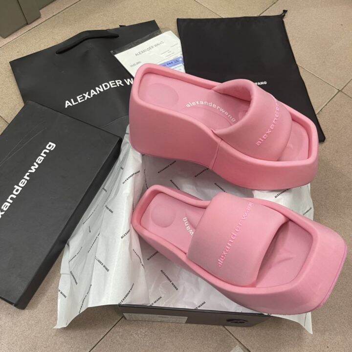 high-quality-original-popular-wedge-heel-slippers-shoes-womens-pink-satin-slippers-sexy-thick-sole-heightened-outer-wear-slippers-summer-new-style-womens-shoes-slippers-for-women-slides-outside-wear-s