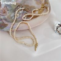 French Contracted Baroque Natural Freshwater Pearl Necklace Restoring Ancient Ways OT Clavicle Chain Necklace