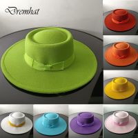 Bump Top Fedora Hat For Women Fashion Elegant Wide Brim Hat Ladies Panama Jazz Hat Bow Tie Colorful Fedora Hat NEW 2022