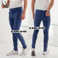 AB Skinny For Men สีน้ำเงินฟอก กางเกงสกินนี่ยีนส์ 16 สี ของแท้ จากเพจดัง 80,000 Like กางเกง AB สกินนี่ยีนส์ ผู้ชาย AB Skinny ผู้ชาย