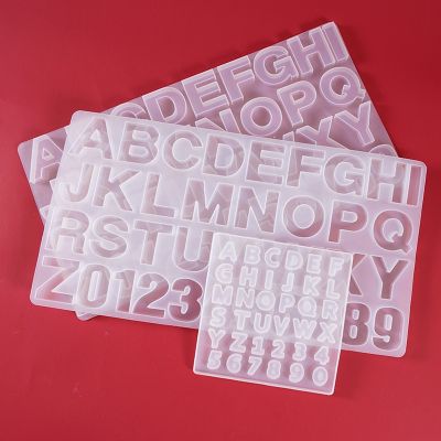 Front And Back Face 26 English Alphabet Pinyin Number Full Page Silicone Mold Handmade Candle Making Epoxy Resin Transparent