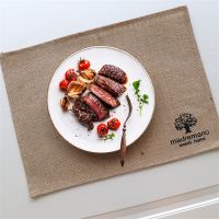 【❥❥】 coaster ins wind Nordic placemat cotton and linen dining table insulation pad shooting props home jute decorative mat 【PUURE】