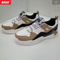 BAOJI ของแท้ 100% รองเท้าผ้าใบชาย รองเท้าออกกำลังกาย รุ่น BJM755 สีขาวกาแฟ SIZE 41-45