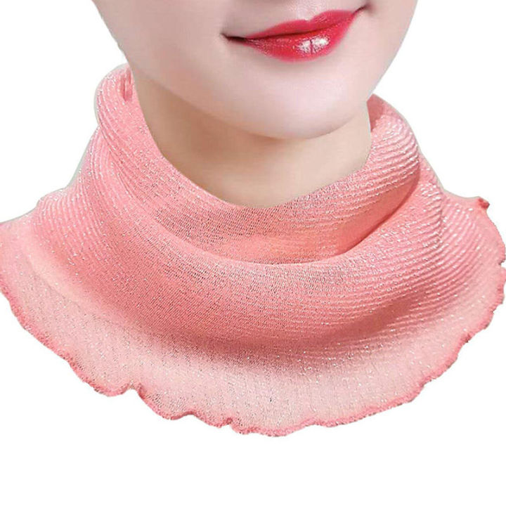 women-face-cover-masks-bright-silk-bib-neck-cover-sun-protection-hanging-ear-veil-summer-scarf-breathable-mesh-headbandth