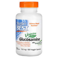 Doctors Best Vegan Glucosamine with GreenGrown Glucosamine 750 mg 180 Veggie Capsules