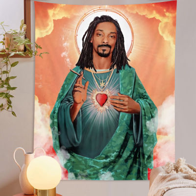 【cw】Deco Tapestry Jesus Snoop Dogg Tapestry Hippie Home Decoration Aesthetic Room Decor Tapestries Wall Hanging Car For Bedroom