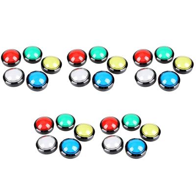 25X Arcade Buttons 60mm Dome 2.36 Inch LED Push Button with Micro-Switch for Arcade Machine Video Games Console