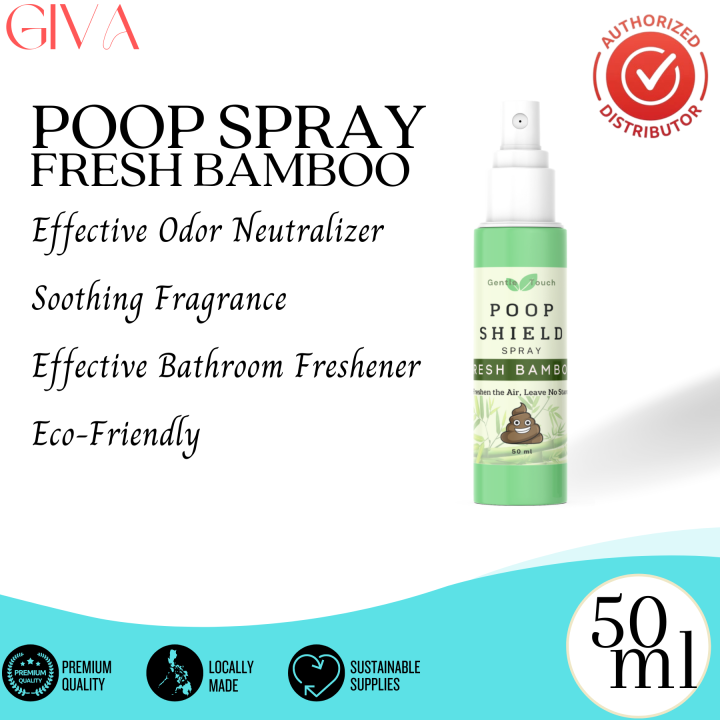 Premium FRESH BAMBOO POOP SPRAY 50ml Odor Buster Toilet Deodorizer