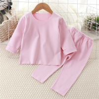 Xiaozhima Pure Color Baby Kids Girls Boys Pyjamas Suit De Rong Warm Clothes Sets Autumn Winter Nightwear Underwear Toddler Child Home Casual Wear For 0-8 Years