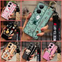 Wrist Strap TPU Phone Case For VIVO Y78 5G Global/Y78+ Cartoon Soft Case Wristband Cute armor case Fashion Design Cover