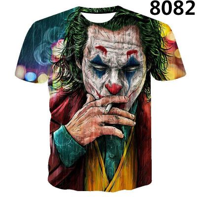 Summer Popular Clown T-shirt 3d Printing Fashion Casual Round Neck Trend T-shirt Tops with Short Sleeves shirt