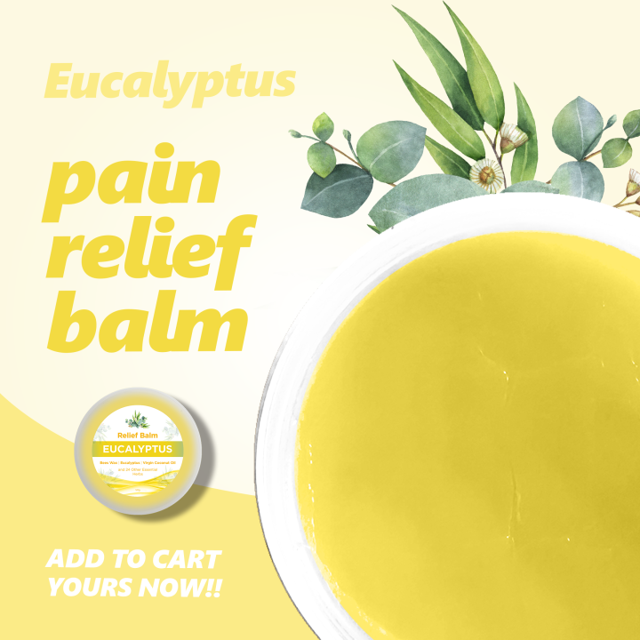 Relief BALM (Eucalyptus) / Pain reliever / Headache ointment / Relaxing / Migraine / Massage