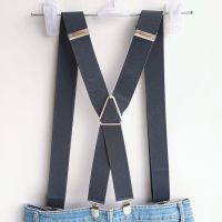 25Mm Wide Men Suspenders High Elastic Adjustable 4 Strong Clips Suspender Heavy Duty X Back Trousers Braces 5 Colors