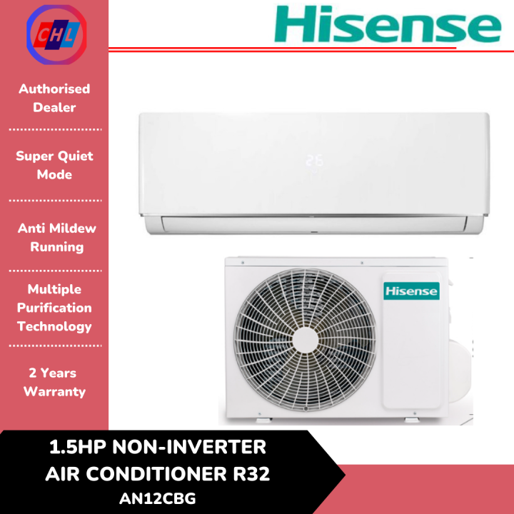Hisense 1.5HP Standard NonInverter Air Cond R32 AN12CBG Hisense