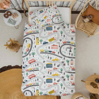 Child Travel Map Duvet Cover Boys Girls Kids Cute Cartoon Quilt Cover Car Bedspread For Bed 90 135 150 Bed Cover