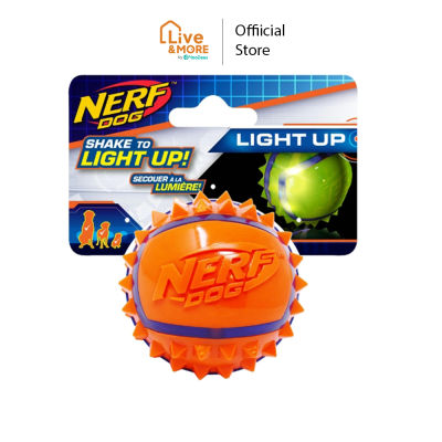 Nerf Dog เนิร์ฟด็อก LED Spike Ball ของเล่นสุนัข บอลหนามยาง TPR ขนาด 2.5 นิ้ว