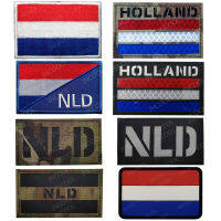 เนเธอร์แลนด์ธงIRสะท้อนแสงMulticam Patchแพทช์ปักกองทัพทหารยุทธวิธีสัญลักษณ์Holland Flagsเย็บปักถักร้อยป้าย-Yeors