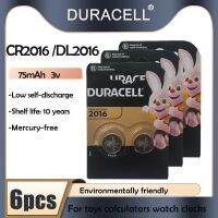 【HOT SALE】 Green Street DURACELL CR2016 DL2016 ECR2016 GPCR2016 75MAh 3V เซลล์ลิเธียม6ชิ้นสำหรับนาฬิกาของเล่นนาฬิกาคอมพิวเตอร์