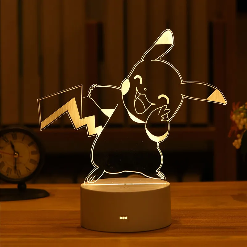 Game Pokemon Pikachu Anime Figures 3D Led Night Light Color