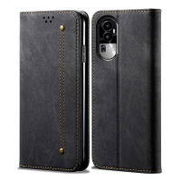 Oppo Reno10/Reno10 Pro/Reno9/Reno9 Pro/Reno8 T 5G/Oppo A1 Pro/Oppo A58/A58x/A78 5G, RUILEAN Retro Denim Leather Flip Wallet Stand Case Cover