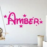 Personalised Name Wall Sticker Stars Decal Door Boys Girls Childrens Name Custom Wall Decals for Nursery Kids Rooms Decor C923 Wall Stickers  Decals