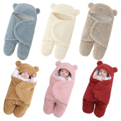 2023 Sleepsacks Baby Sleeping Bag Soft Fluffy Fleece Newborn Blanket Infant Boys Girls Clothes Sleep Nursery Wrap Swaddle