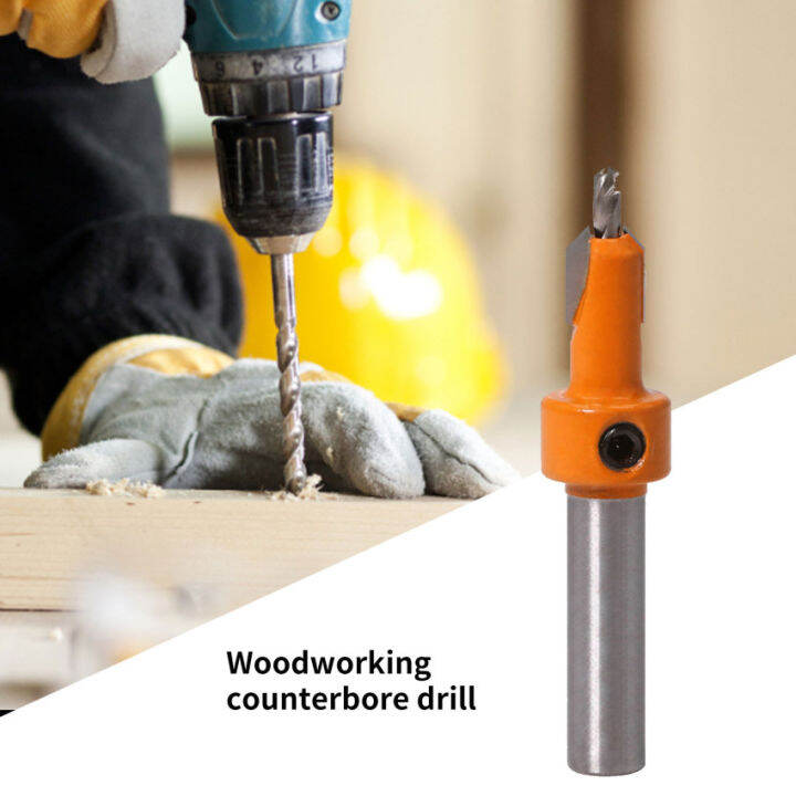 8/10mm Shank HSS Woodworking Countersink Router Bit Set Screw Extractor+Wrench Remon Demolition