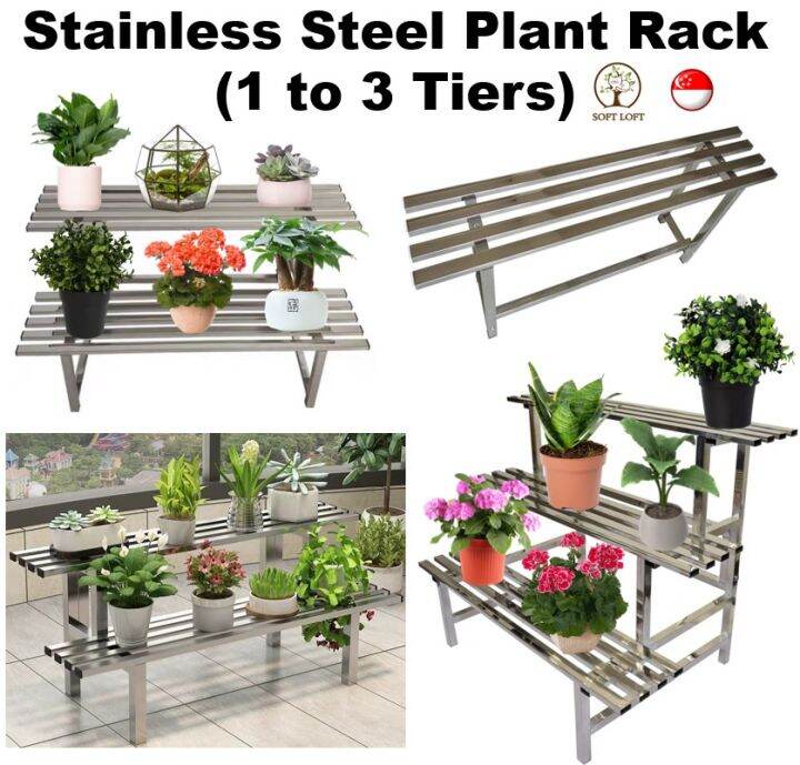 [SG INSTOCK] Stainless Steel Plant Rack Plant Stand Flower Rack Plant