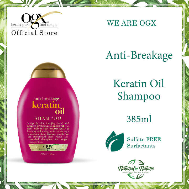 OGX Anti-Breakage Keratin Oil Shampoo 385 ml ( 13 FL. OZ) | Lazada PH