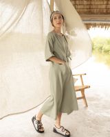 Biary - Climate linen dress เดรสผ้าลินินแท้ระบายอากาศ ใส่ได้ทุกโอกาส มี 2 สี